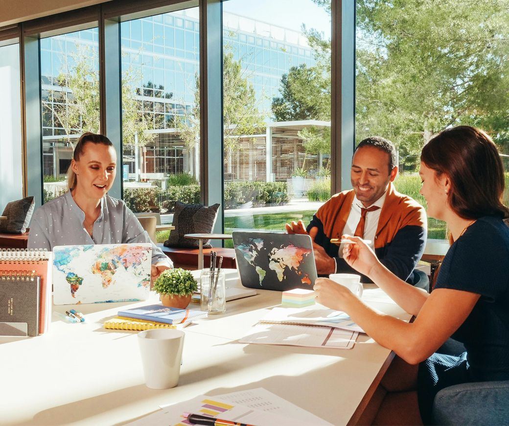 The BrandForce Nexus team collaborating in the office
